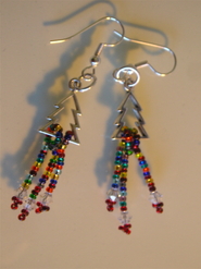 earrings with sterling silver and Swarovski crystals